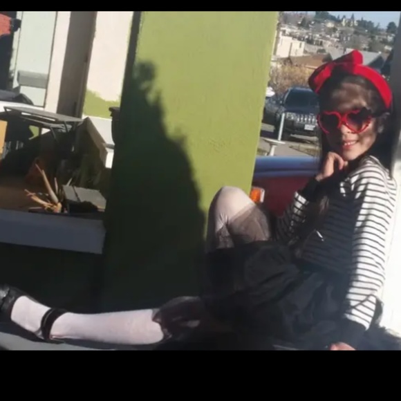 Girls Striped Mesh Layered Tulle Skirt Long Sleeve Dress Ring O Neck 140 8-10 - Picture 1 of 7